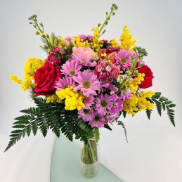 BOUQUET FRAIS ROSE JAUNE