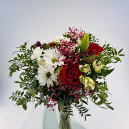 BOUQUET FRAIS ROUGE BLANC