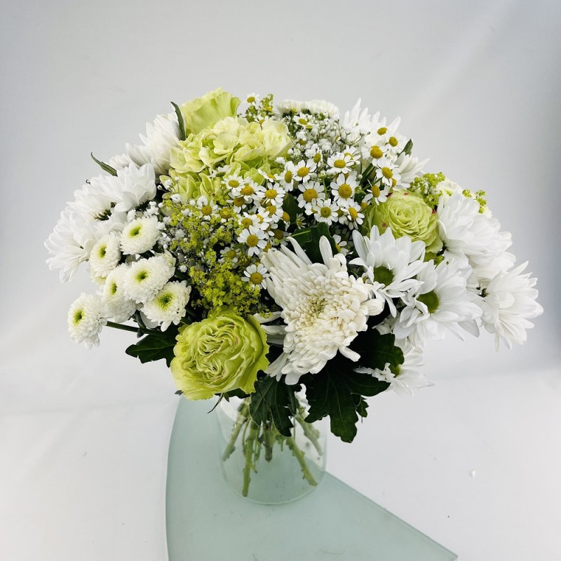 BOUQUET FRAIS VERT BLANC