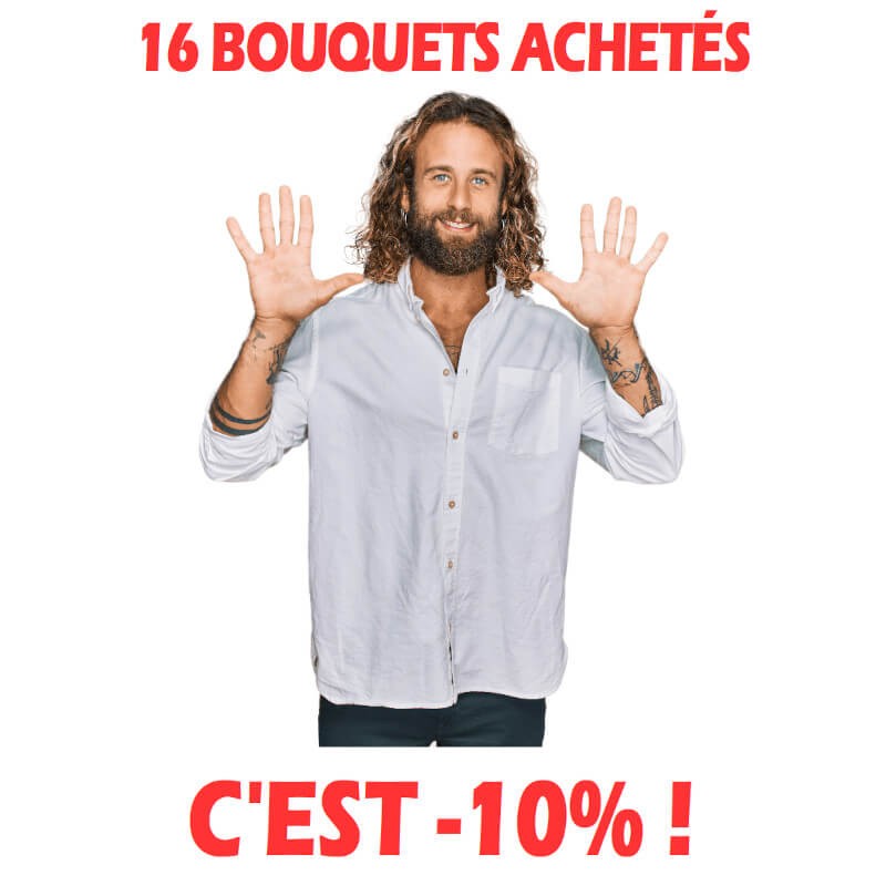 16 BOUQUETS EXOTIQUES ACHETÉS, C'EST -10%!