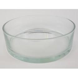 VASE PLAT CYLINDRIQUE EN VERRE