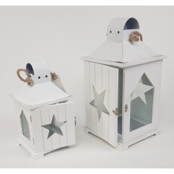 SET DE LANTERNES BOIS «BRIGHTEN STAR»