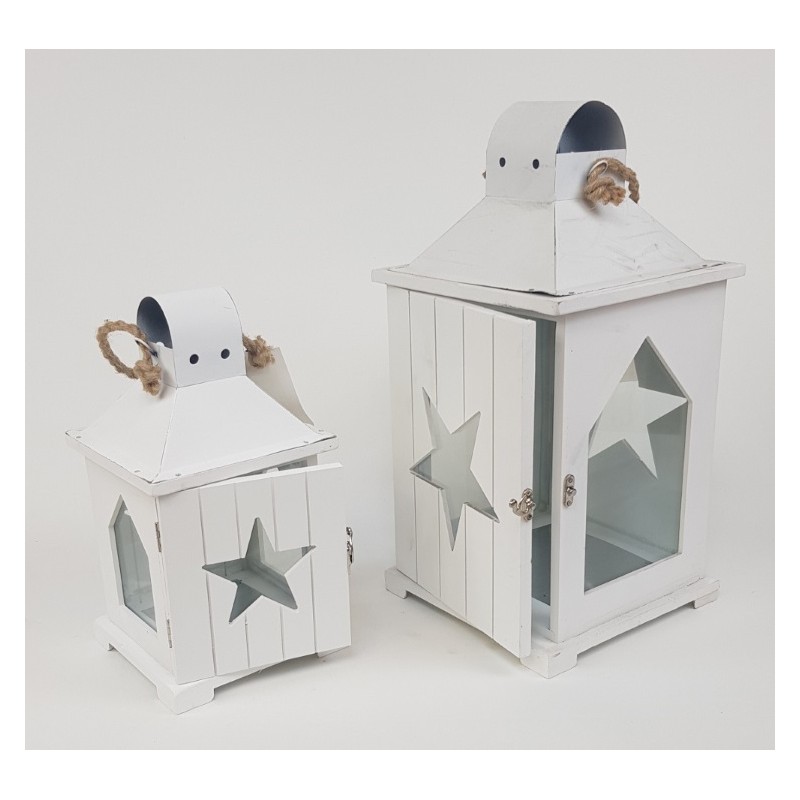 SET DE LANTERNES BOIS «BRIGHTEN STAR»